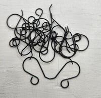 Stainless Steel Hooks, 14*21mm Open Back 6mm Large Loop Black