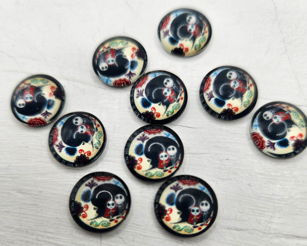 12mm - Cabochon, Jack And Sally