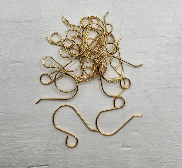 Stainless Steel Hooks, 14*21mm Open Back 6mm Large Loop Gold