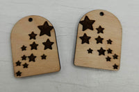 1.25" Wood, Stars