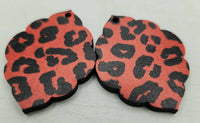 1.5" Wood, Red Leopard