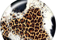 12mm - Cabochon, Animal Print Leopard Cow