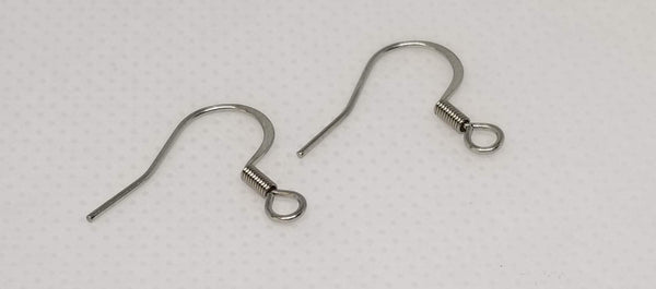 20*16mm - Stainless Steel Ear Wires, French Hook w/Wire (Vertical Loop)