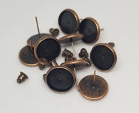 8mm - Copper Plated, Stud Antique Copper