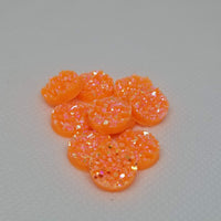 12mm - Druzy, Glitz Neon Orange