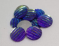 12mm - Stripes Druzy, Purple