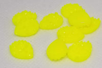 13*18mm Teardrop -  Druzy, Flat Neon Yellow