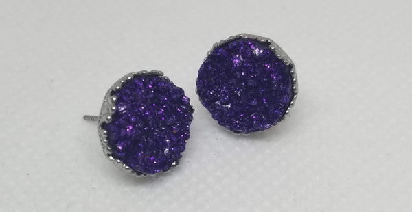 12mm Druzy Glitter Purple
