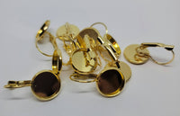 12mm - Copper Plated, Leverback Gold