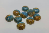 12mm - Glitter Mix, Gold & Blue