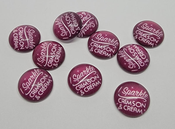 12mm - Cabochon, University of Oklahoma Sooners - I Sparkle Crimson & Cream