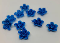 14mm - Color Dipped Hibiscus Flower, Blue