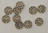 12mm - Cabochon, Mini Heart Stripes