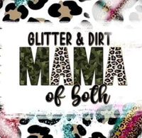 12mm - Cabochon, Glitter & Dirt Mama of Both