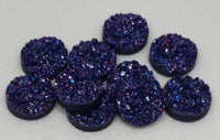 10mm - Druzy, Glitter Purple Holographic