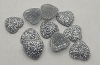 12mm Resin - Silver Heart