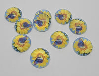 12mm - Cabochon, Sunflower Butterfly