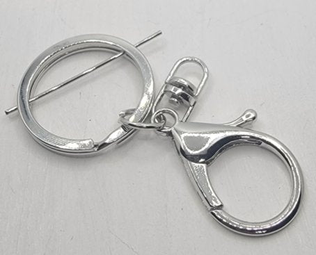 Keychain Ring & Clip - Silver