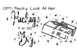 2.25"x1.25" Thermal Stickers - OMG Becky Package