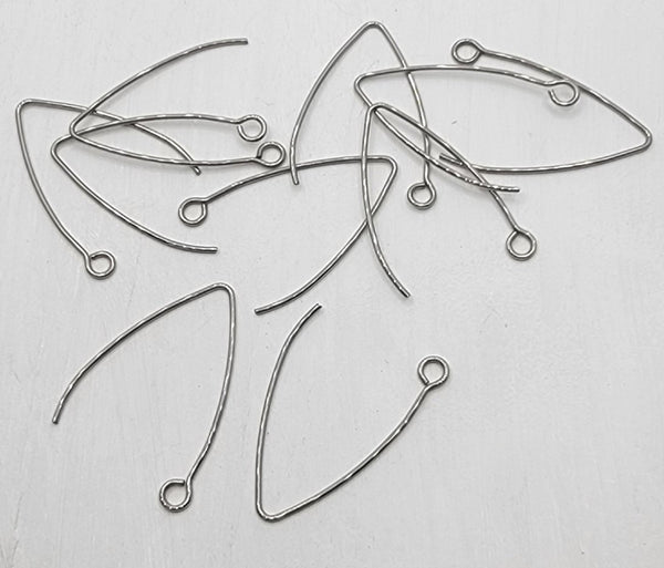 Stainless Steel Hooks, 0.8x30mm French V Style