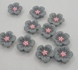 14mm - Lily Flower, Gray