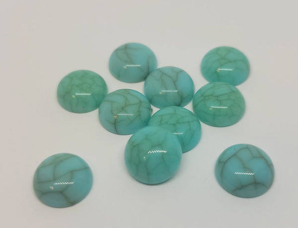 10mm - Marble, Turquoise