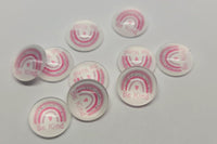 12mm - Cabochon, Be Kind Pink Rainbow