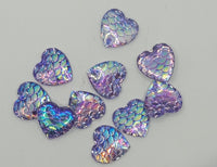 12mm - Studded Heart, Purple