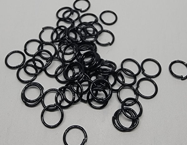 6mm - Copper Plated, Jump Rings Black
