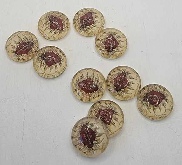 12mm - Cabochon, The Marauder's Map Harry Potter