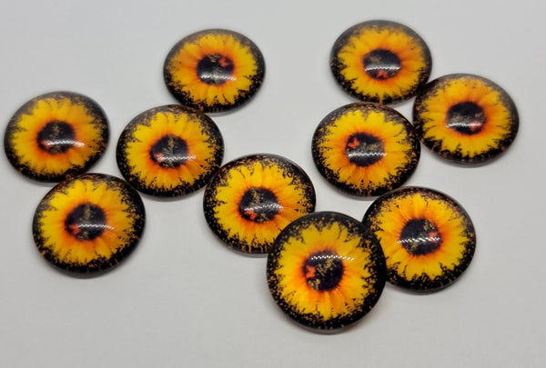 12mm - Cabochon, Sunflower Mini Butterfly